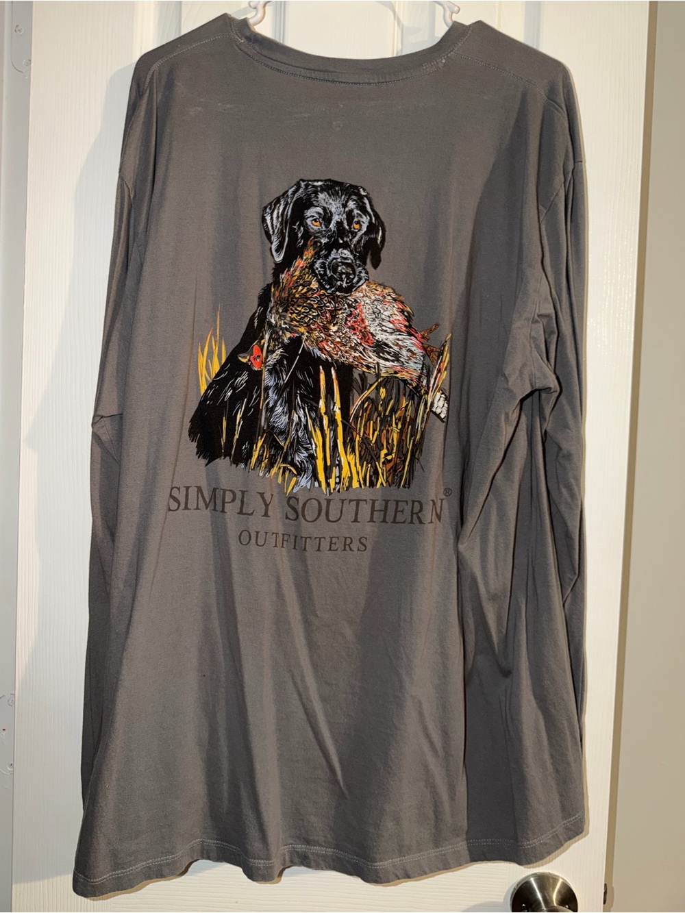 Simply Southern Gray Long-Sleeve Retriever Graphic Tee